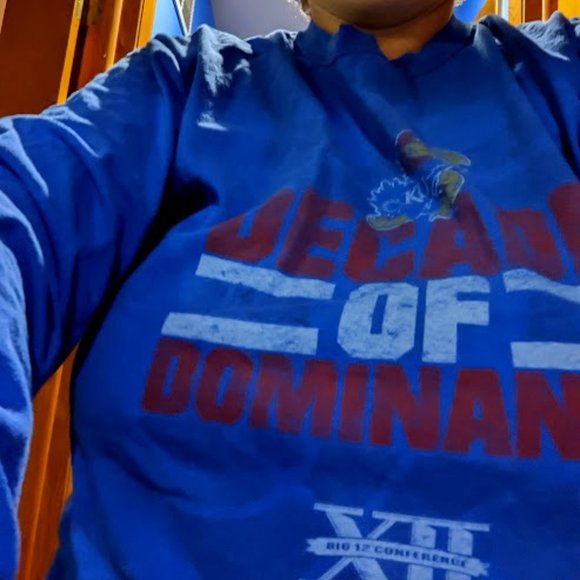 KU Kansas University Decade of Dominance Jayhawk Shirt - Picture 1 of 7